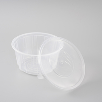 Bol alimentaire rond transparent en PP de 1000 ml, anti-fuite, jetable, en gros, de Shandong, pour la restauration à emporter