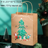 Sacs en papier d'emballage, sacs en papier kraft, sac en papier de Noël cadeau de Noël