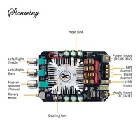 Module d'amplificateur BT YS-1602T 320W, amplificateur stéréo Hi-Fi 2 canaux, contrôle indépendant du volume des aigus et des basses pour home cinéma