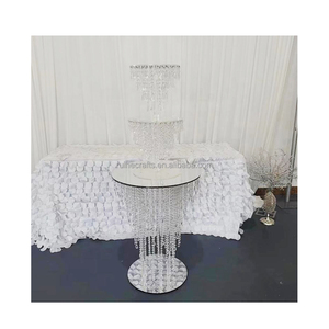 Juego de pedestales de soporte de mesa para pastel de boda y regalo, zócalo metálico cuadrado, exhibición de postre de pastel blanco - Product Image 5