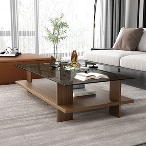 Nuovo Tavolino <span class=keywords><strong>da</strong></span> Caffè di Lusso <span class=keywords><strong>in</strong></span> <span class=keywords><strong>Vetro</strong></span> <span class=keywords><strong>Temperato</strong></span> Stile Nordico 2026, Tavolino Moderno Minimalista Trasparente per Piccoli Soggiorni - Product Image 4