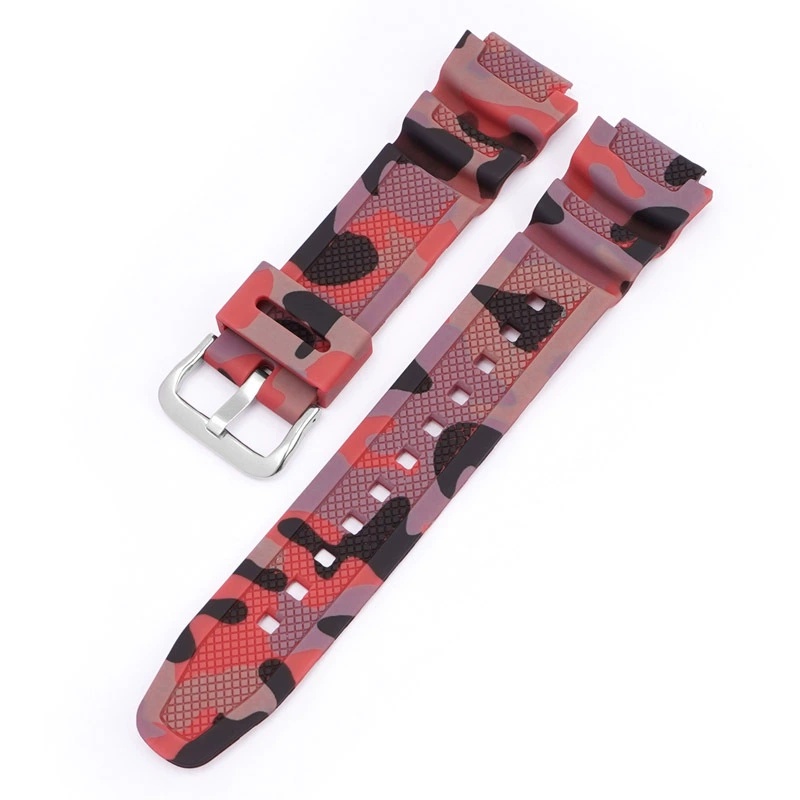 Red camouflage+silver buckle