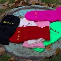 Masque tactique, bonnet en tricot, couvre chef complet à 3 trous, accessoire de Ski à cagoule brodée