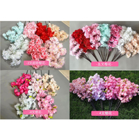 Fleurs de mariage réalistes haut de gamme en plastique, décoratives pour plafond