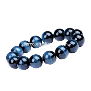 <span class=keywords><strong>Bracelet</strong></span> extensible en pierre naturelle œil de tigre <span class=keywords><strong>bleu</strong></span>, pierre de confiance, cristal de guérison, <span class=keywords><strong>bracelet</strong></span> perlé élastique avec carte d'information, unisexe - Product Image 2