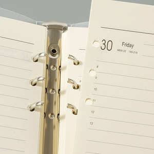 Quaderno <span class=keywords><strong>a</strong></span> <span class=keywords><strong>spirale</strong></span> A5 bianco, carta per calendario <span class=keywords><strong>a</strong></span> 6 fori, 80 <span class=keywords><strong>fogli</strong></span> - Product Image 4