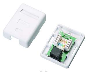 Caja de Conexiones RJ45 Blanca CAT5E para Montaje en Superficie S019 - Product Image 4
