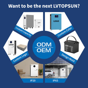 LVTOPSUN 51.2V 5.12kwh 100AH 200AH太阳能系统锂电池LiFepo4壁挂式电源备用电池 - Product Image 5