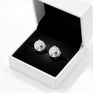 14K Gold Plated 10 14 Lab Grown Diamond <b>Hoop</b> <b>Earrings</b> 0.18ct IGI Certified Luxury for Men Women Wedding Party Gift VS Quality - Product Image 3