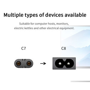 Mỹ 18AWG tinh khiết dây đồng 0.824 1.5M Đen Cáp mở rộng với AC cắm 5ft cáp điện thiết bị nhà Mỹ tiêu chuẩn - Product Image 2
