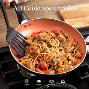 Juego de 7 Ollas con Tapas de Vidrio y Asas de Baquelita, Aptas para Lavavajillas y Horno, para Estufas de Gas e Inducción, Juego de Utensilios de Cocina de Cerámica - Product Image 5