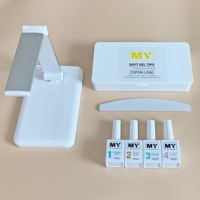 MyBeautyNails Gel Nail Tip Extension Pro Kit couverture complète Press On Nails Clear Apres Gel X Jelly Gelly Tip Gel Nail Tip