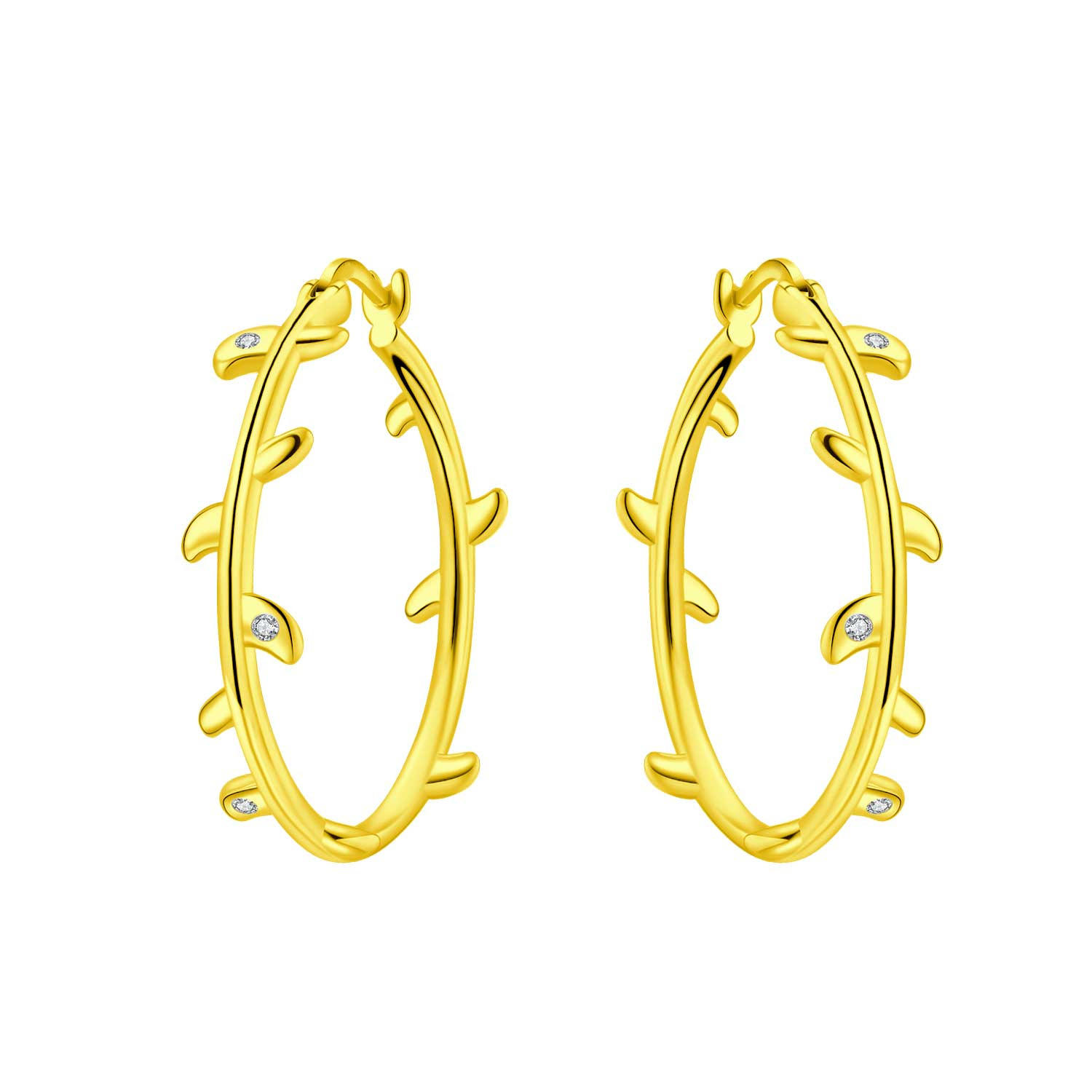 Boucles d'oreilles feuille 4081-GD