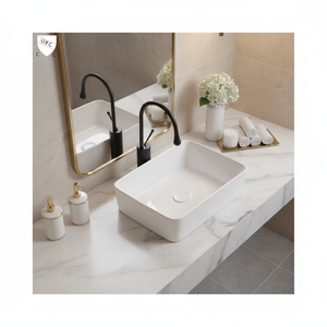 Cupc blanc brillant forme rectangulaire top vente <span class=keywords><strong>wc</strong></span> comptoir bassin sanitaire salle de bain table haut surface lisse lavabo - Product Image 1