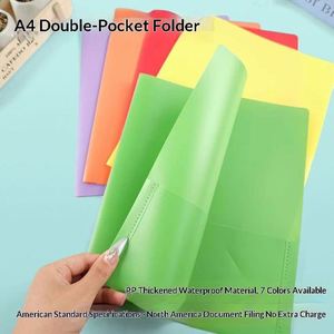 High Quality Durable PP Two-<b>Pocket</b> Presentation <b>Folder</b> With Business Card Slot <b>A4</b> Letter Size Two-<b>Pocket</b> <b>Folder</b> - Product Image 3