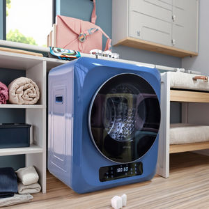 Séchoir à <span class=keywords><strong>linge</strong></span> compact sur pied, bleu cobalt, 3 kg, avec verrouillage enfant et filtre anti-bouloches à mailles fines – Vente directe usine - Product Image 2