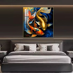 Décoration Murale Islamique HD : Peinture Murale LED de Luxe en Porcelaine Cristalline avec Poissons et Animaux pour Salon - Product Image 6