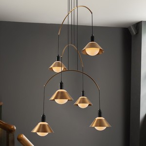 Lámpara Colgante LED COB de Cobre de Alta Calidad, Moderna, Sencilla, Cálida, Blanca, que Protege la Vista, de Hierro, para Sala de Estar, Tamaños Medianos - Product Image 1