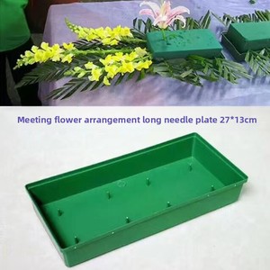 Plateau Rectangulaire en <span class=keywords><strong>Mousse</strong></span> Florale avec Base en Plastique Vert pour Composition de Fleurs Fraîches Outil d'Arrangement pour Fournitures de Fleuriste Décoratives - Product Image 2