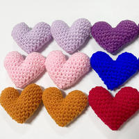 Porte-clés cœur en crochet Mini Kawaii Porte-clés peluche Amigurumi Peluche tricotée à la main Petits Coeurs pour la Saint-Valentin Cadeaux