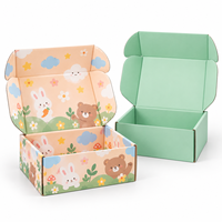 Boîte d'expédition en carton ondulé personnalisée en gros, imprimée en couleur, recyclable, avec logo personnalisé, pliable, pour emballage cadeau