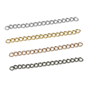 Stainless Steel Tail Chain Extension 3/5cm 18k Gold Rose Gold Black <b>Adjustable</b> <b>Bracelet</b> Necklace Jewelry Chain - Product Image 1
