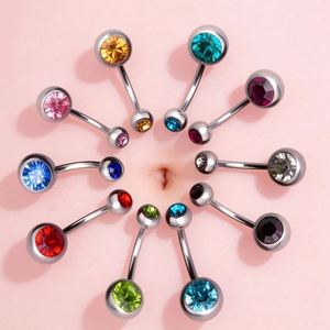 <span class=keywords><strong>Piercing</strong></span> de <span class=keywords><strong>nombril</strong></span> double pressé <span class=keywords><strong>pas</strong></span> <span class=keywords><strong>cher</strong></span>, pierres Belez, vente en gros d'usine, acier inoxydable, couleurs de pierres, clous, bijoux pour le corps - Product Image 5