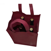 Vente en gros de sacs fourre-tout écologiques pliables pour cadeaux de vin sac de 6 bouteilles de vin non tissé