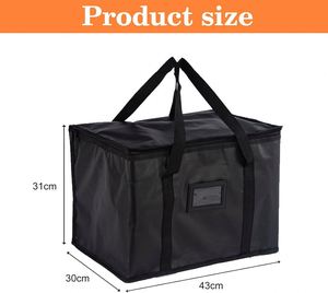 Sac isotherme en aluminium sur mesure avec fermeture éclair et poignées pour la livraison et les courses - Product Image 2