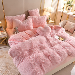 Ultra Soft <strong>Duvet</strong> <strong>Cover</strong> Sets Shaggy Rabbit Plush <strong>Duvet</strong> <strong>Cover</strong> Faux Fur Bedding Luxury Winter <strong>Fluffy</strong> Bedding Set Wholesale - Product Image 3