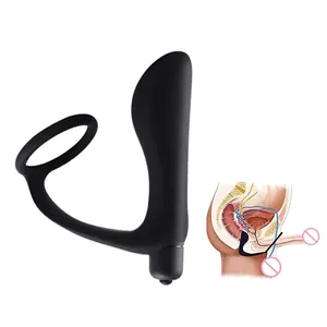 De silicona médica 10 modos de vibración masajeador de próstata Anal juguetes sexuales para hombres Maturbating