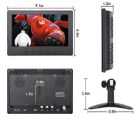 Panel IPS ajustable para coche de camión de 7 pulgadas Monitor de cámara 360 Monitor de sistema de cámara de pantalla DVR
