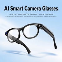 Lunettes Intelligentes de Traduction IA avec Étui de Recharge Autonome, Batterie 290 mAh, Diffusion en Direct et Assistant Vocal IA