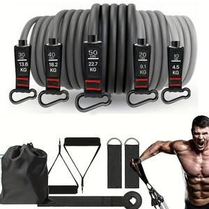Lot de 11 Cordes Élastiques de Fitness en TPE, Tube Extenseur de 150 lb pour Entraînement Musculaire de la Poitrine, Fitness Intérieur/Extérieur - Product Image 1