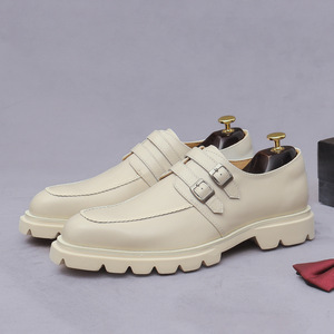 Zapatos de cuero para hombre, zapatillas deportivas cómodas y transpirables con cordones, estilo casual para caminar. - Product Image 2