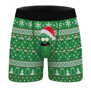 Clf Kerstmis Grappige Print Mannen Ondergoed Mode Ademend Polyester Ondergoed Steriele Comfortabele Innerlijke Slijtage Boxer Briefs