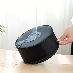 Round Large Capacity Oxford <b>Makeup</b> Bag Portable Cosmetic Storage <b>Case</b> for <b>Makeup</b> Artists - Product Image 2