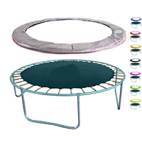 Cubierta de resorte de trampolín de 12FT/14FT/15FT, almohadilla de trampolín de ajuste Universal súper gruesa, reemplazo impermeable y resistente a los rayos UV JY
