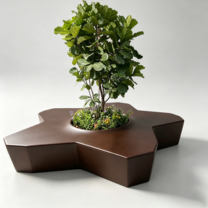Banc de chemin de randonnée personnalisable, résistant aux intempéries, en FRP, avec siège-jardinière, durable, pour l'extérieur, idéal pour les sentiers naturels - Product Image 4