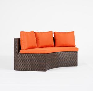 Canapé circulaire d'extérieur en rotin résistant aux intempéries, confortable et imperméable pour <span class=keywords><strong>jardin</strong></span> et patio - Product Image 2