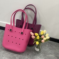 Grote, draagbare, zakelijke, effenkleurige EVA-tas met kettingband, open sluiting en strandlogo