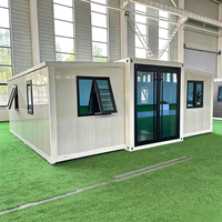 Appartement de luxe multifonctionnel, villa mobile portable de 40 pieds, maisons préfabriquées, panneaux sandwich en acier, maison extensible en conteneur
