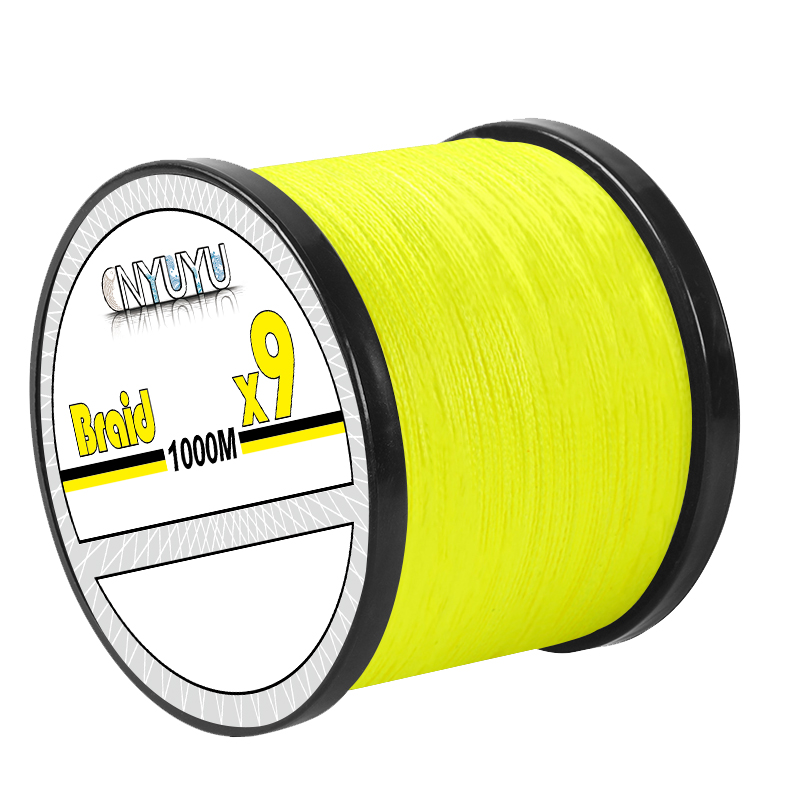 Wholesale Customizable PE 9 Strand Braided Fishing Line Strong 1000m Outdoor Fishing Ropes for River Lake Floating Fishing Line