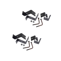 Kit de montage latéral personnalisé pour fixation sans support arrière, support en acier noir, pour poste de travail, bureau, pièce de mobilier de bureau