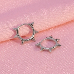 LT-WH324 Orecchini a Cono con Borchie in Acciaio Inox, Stile Hip-Hop, <span class=keywords><strong>Earcuff</strong></span> Personalizzati - Product Image 3