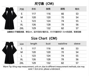 <span class=keywords><strong>Nuevo</strong></span> Vestido Gótico Steampunk Vintage para Mujer, con Hombros Descubiertos y Volantes, Estilo Medieval, Cosplay, Ropa Victoriana, Disfraz de Bruja para Halloween - Product Image 6