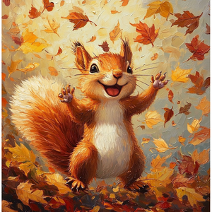 Mù<span class=keywords><strong>a</strong></span> thu sóc 40x40cm/15.74inch Cross Stitch Kit DIY 11CT/14ct thêu thủ công sở thích tường trang trí - Product Image 1