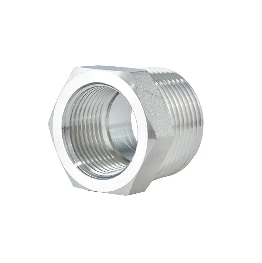 1/2 NPT Male To 3/4 NPT Female Hex Head Bushing Reducer Pipe Fitting