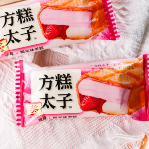 Helado de Fresa al por Mayor, Postre Dulce, Helado Rectangular con Textura Suave y Masticable, Popsicle - Product Image 1