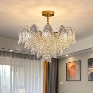 Modern Crystal Glass Chandelier <b>Led</b> <b>Light</b> <b>Round</b> Multi Head Home <b>Ceiling</b> Lamp - Product Image 2